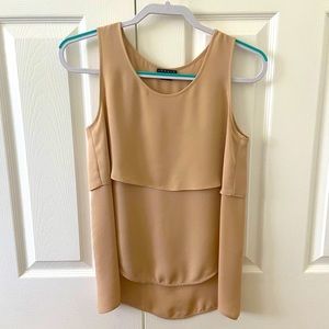 Theory nude sleeveless blouse